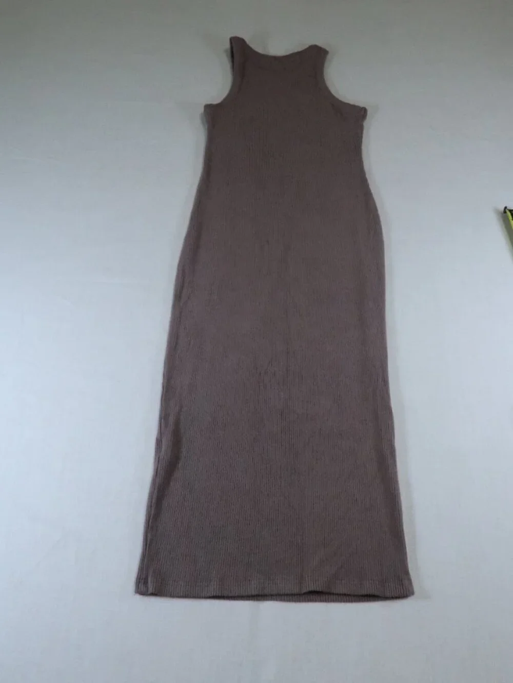 SHEIN Brown Ultra Stretch Ribbed Maxi Dress Medium Fall Bodycon Tank Dress